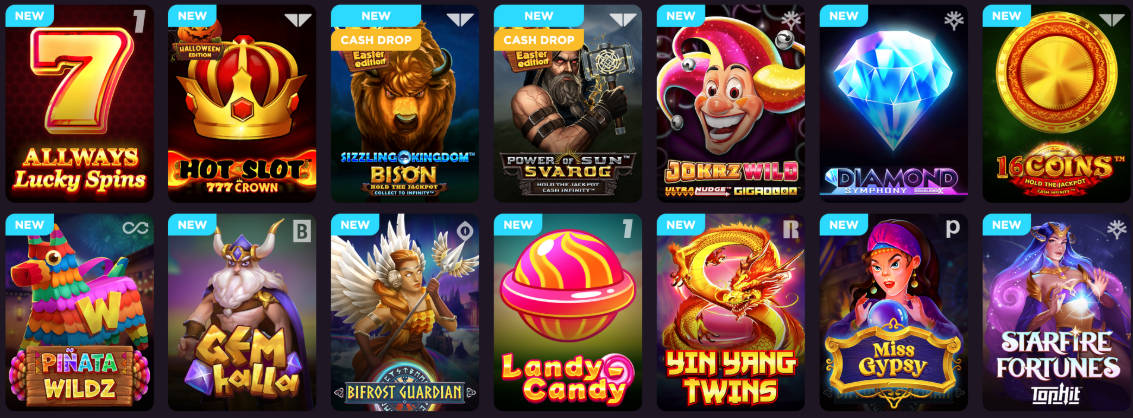 Game selection at Jackpot Jill Casino Australia